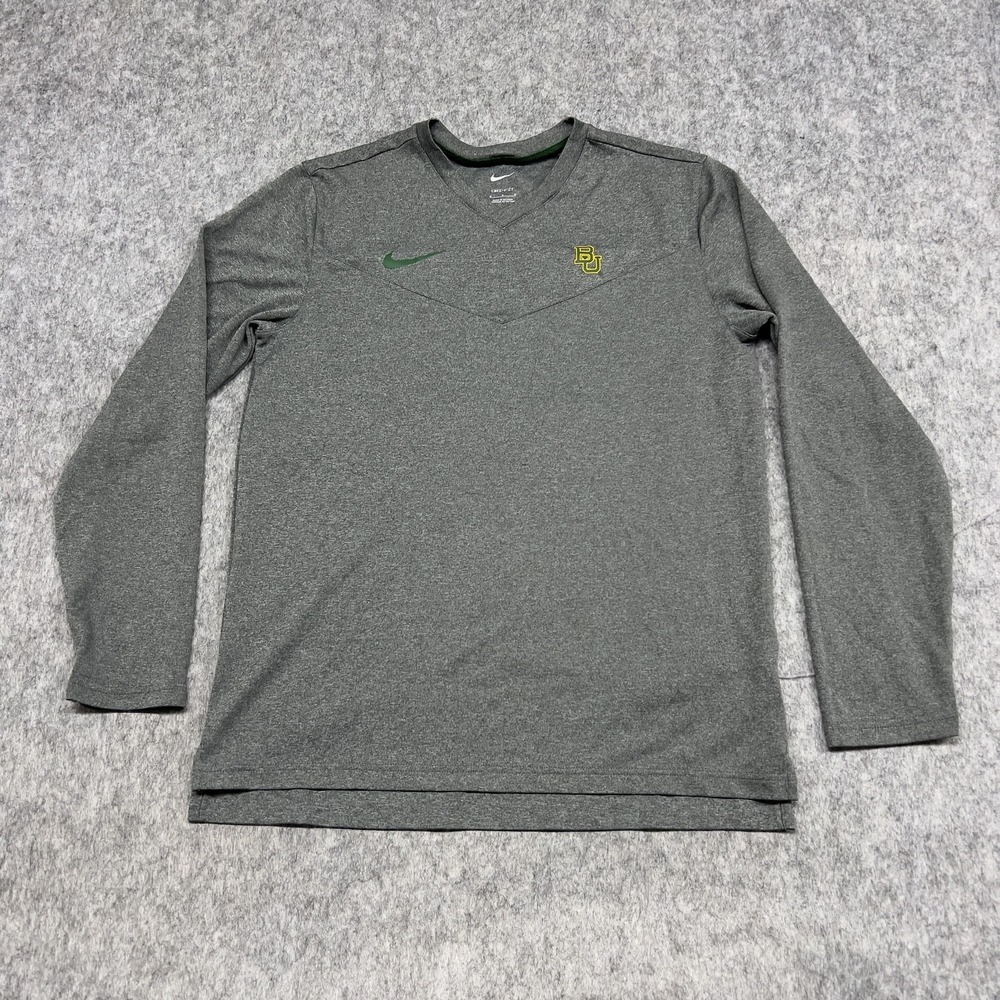 Baylor Bears Shirt Mens Medium NCAA Football Dri Fit Long Sleeve Nike‎ On Field
